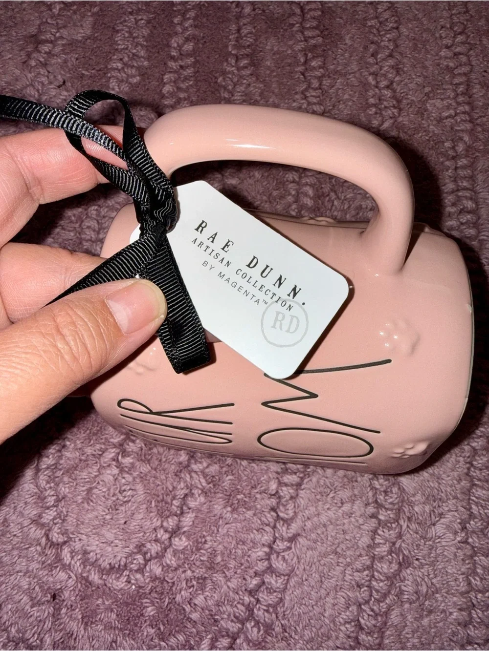 Rae Dunn Pink "FUR MOM" Ceramic Mug - Picture 3 of 4
